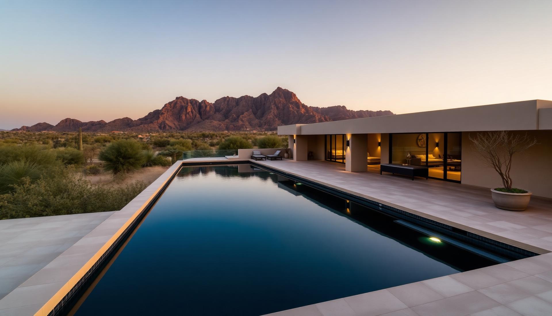 Infinity pool overlooking Camelback Mountain